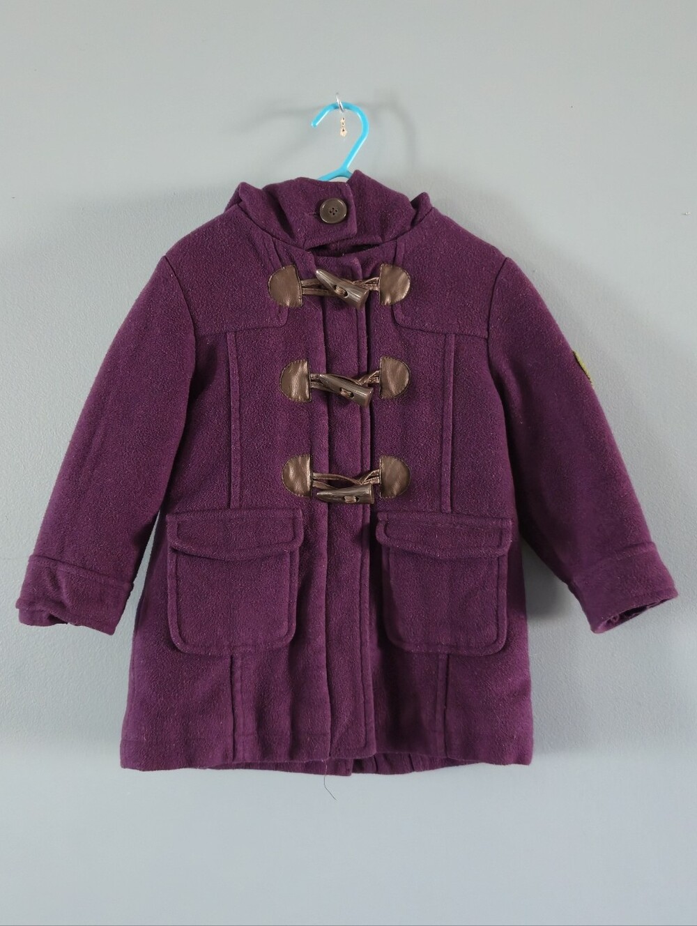 Vintage Hooded Toggle Coat - Purple (2T)